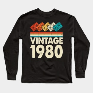 Vintage 1980 T shirt For Women Long Sleeve T-Shirt